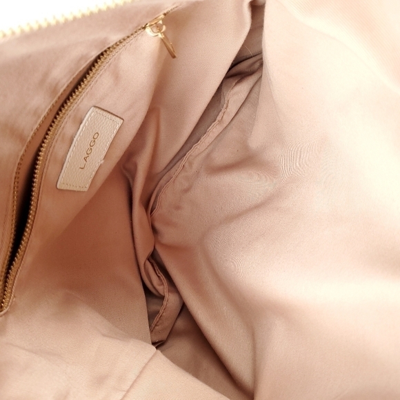 🔴 LAGGO Cream Pebbled Joyce Hobo Shoulder Bag - Picture 13 of 16